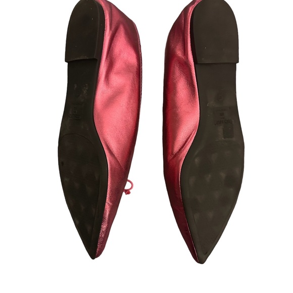 Schulz - Pink Metallic Pointy Toed Ballerina Flats.  Size 8, never worn. - Picture 4 of 5